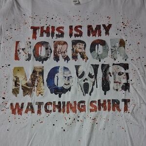 Bella Canvas White Horror Movie Graphic Tee